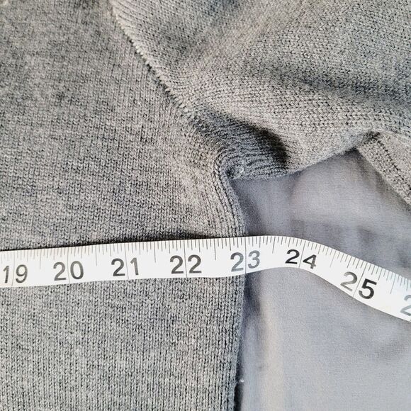 Banana Republic Sweater Mens Sz XL Gray 100% Wool Zip Cardigan Academia Heritage - Picture 4 of 7